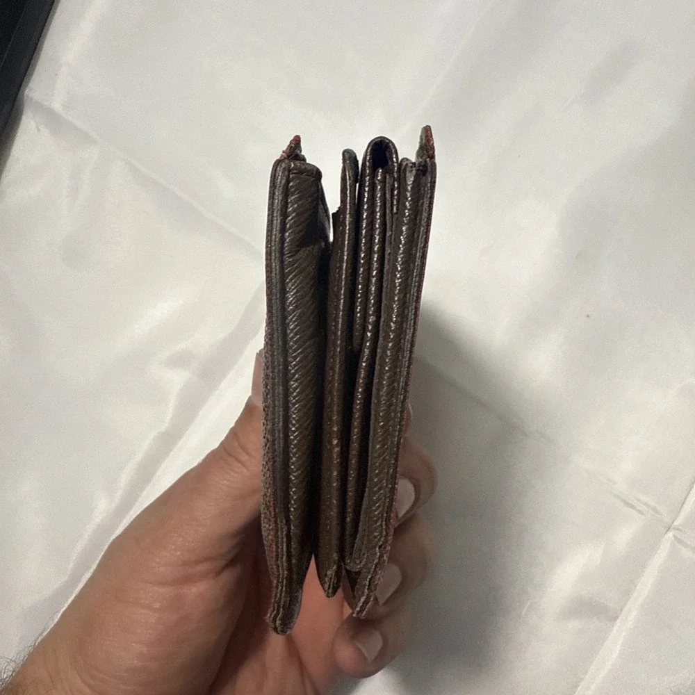 Louis‎ Vuitton Damier Ebene Multiple Bifold Wallet Monogram Slender Canvas Brown